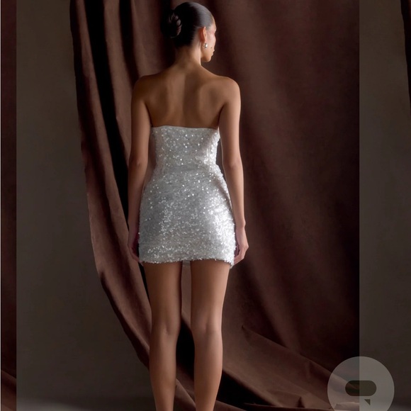 Meshki White Strapless Dress - Picture 3 of 5